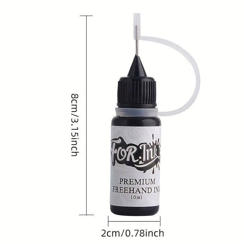 Long Lasting Temporary Tattoo Inks & Stencils Kit for Adult Hand Painting