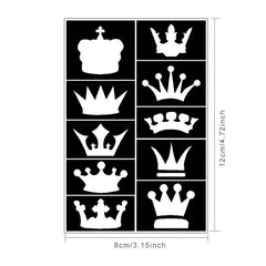 Long Lasting Temporary Tattoo Inks & Stencils Kit for Adult Hand Painting