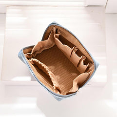 Velvet Letter Embroidered Makeup Bag Soft Travel Pouch