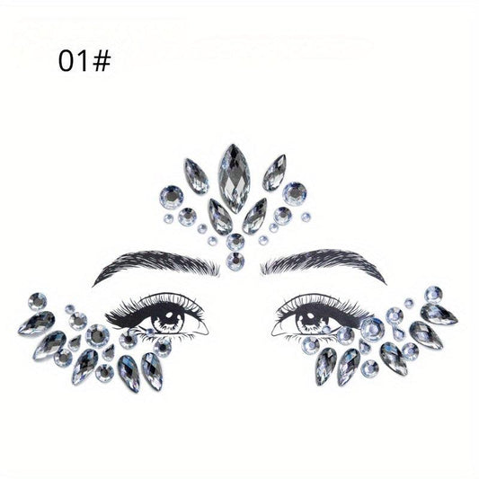 Mermaid Face Gems Music Y2k Jewels Crystals Bindi
