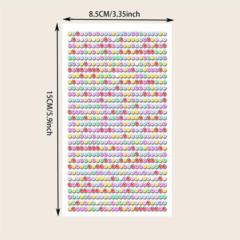 750 Pcs Extra Small Under Eye Makeup Rhinestone Stickers