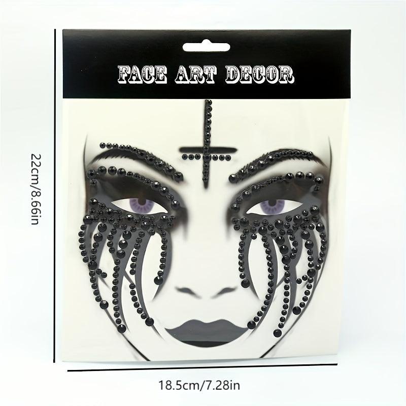 Halloween Face Gem Stickers Fluorescent DIY Party Cosplay Face Paint