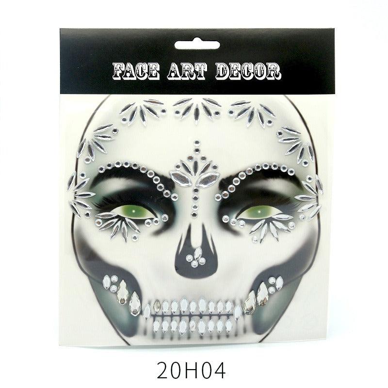 Halloween Face Gem Stickers Fluorescent DIY Party Cosplay Face Paint