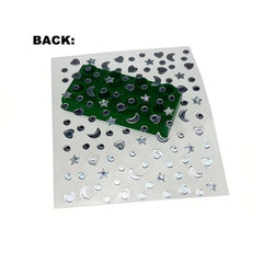 4pcs Music Stage Makeup Pearl Stickers Y2K Makeup Accessories Nail Stickers