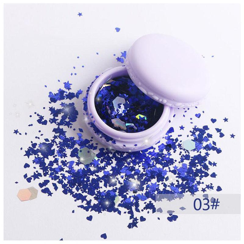 Mermaid Scale Sequins Cream Eyeshadow Lip Nail Glitter Art