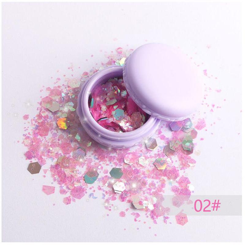 Mermaid Scale Sequins Cream Eyeshadow Lip Nail Glitter Art