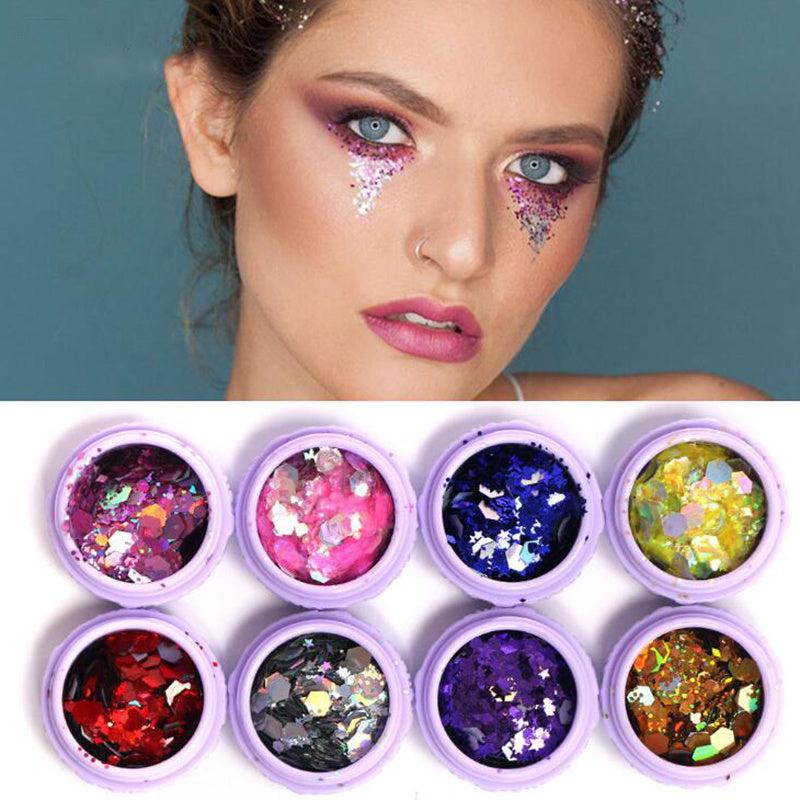 Mermaid Scale Sequins Cream Eyeshadow Lip Nail Glitter Art