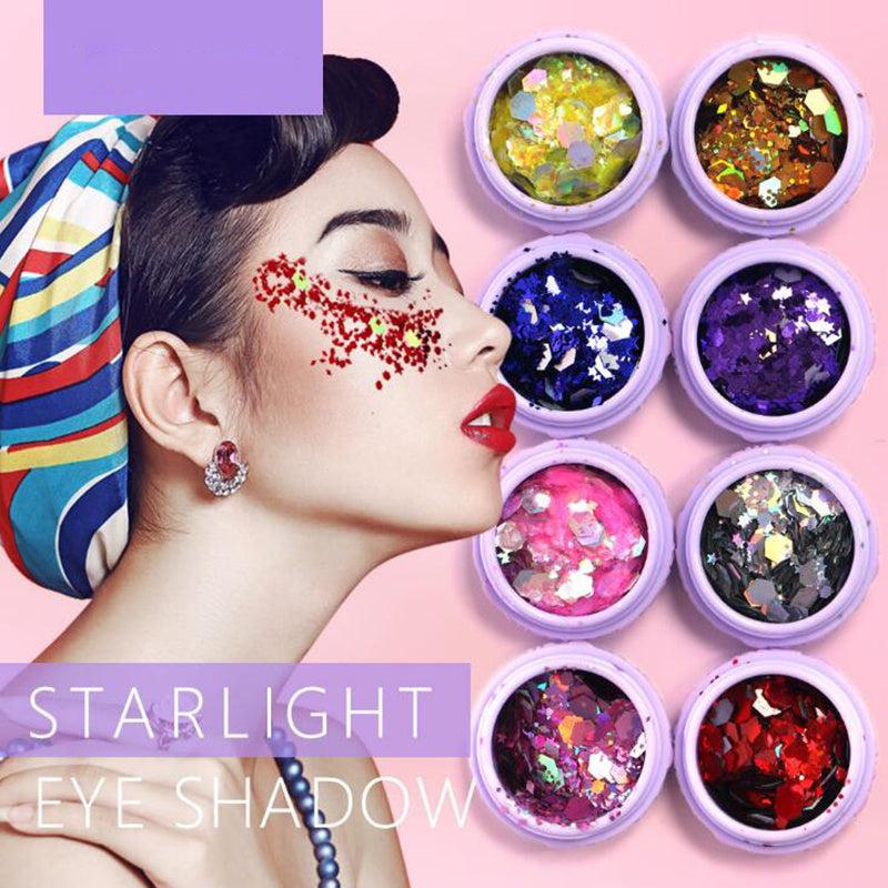 Mermaid Scale Sequins Cream Eyeshadow Lip Nail Glitter Art