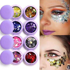 Mermaid Scale Sequins Cream Eyeshadow Lip Nail Glitter Art