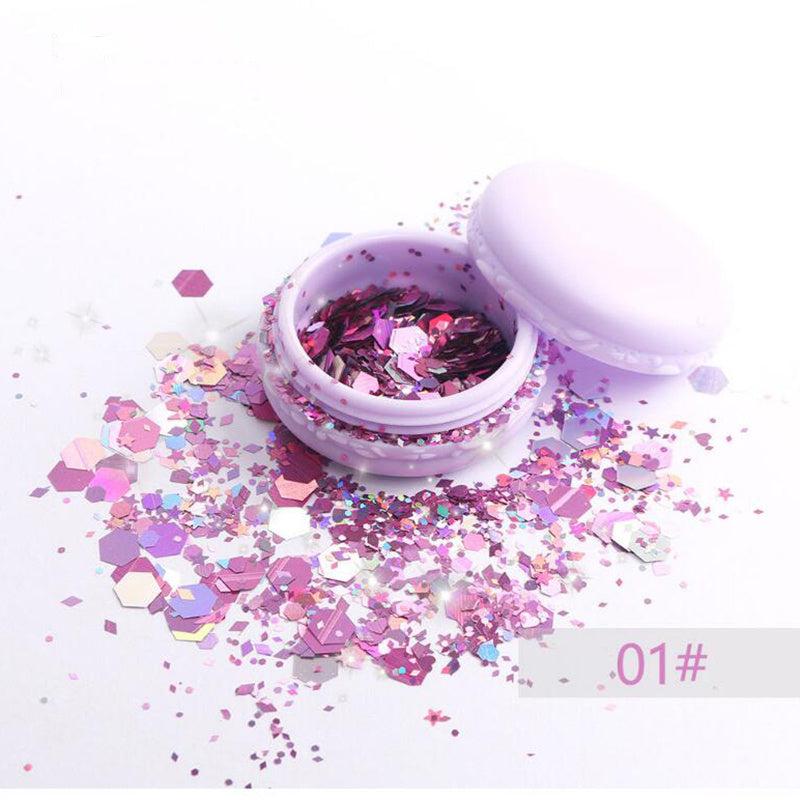 Mermaid Scale Sequins Cream Eyeshadow Lip Nail Glitter Art