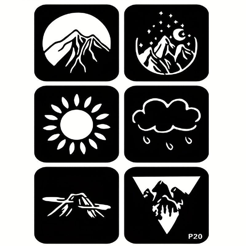 20 Sheets Tattoo Stencil Kit Reusable Airbrush Temporary Tattoos Stencils