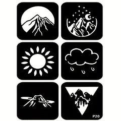 20 Sheets Tattoo Stencil Kit Reusable Airbrush Temporary Tattoos Stencils