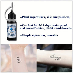 Hollow Tattoo Stencil & Dye Paste - Personality Flower Pattern