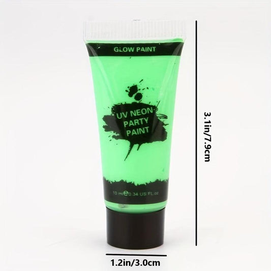 8 Vibrant UV Blacklight Body Paint Colors