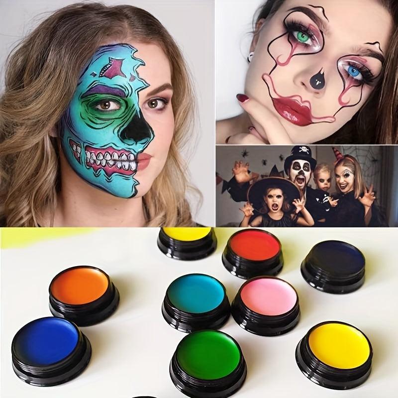 12 Colors Face & Body Paint Palette Halloween Makeup Party Non toxic
