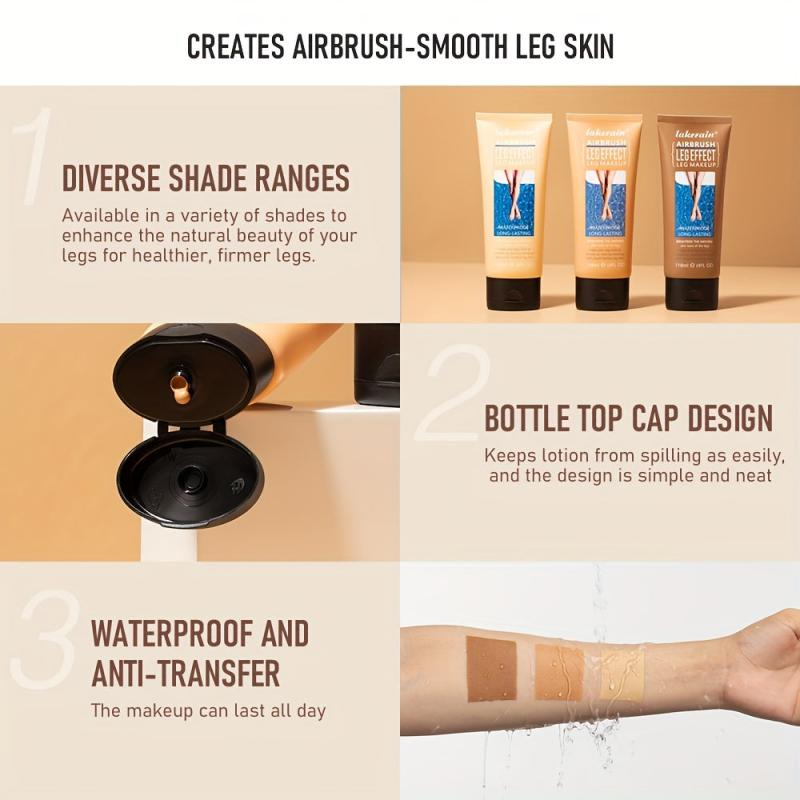 Lakerain Leg Makeup Lotion Concealer Waterproof Long-lasting Even Skin Tone