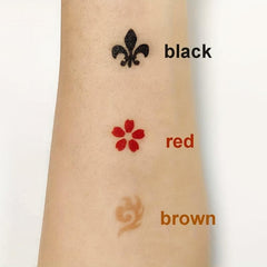 Waterproof Temporary Tattoo Kit, Lasts 3-7 Days, 39 Stencils, 6 Ink Bottles