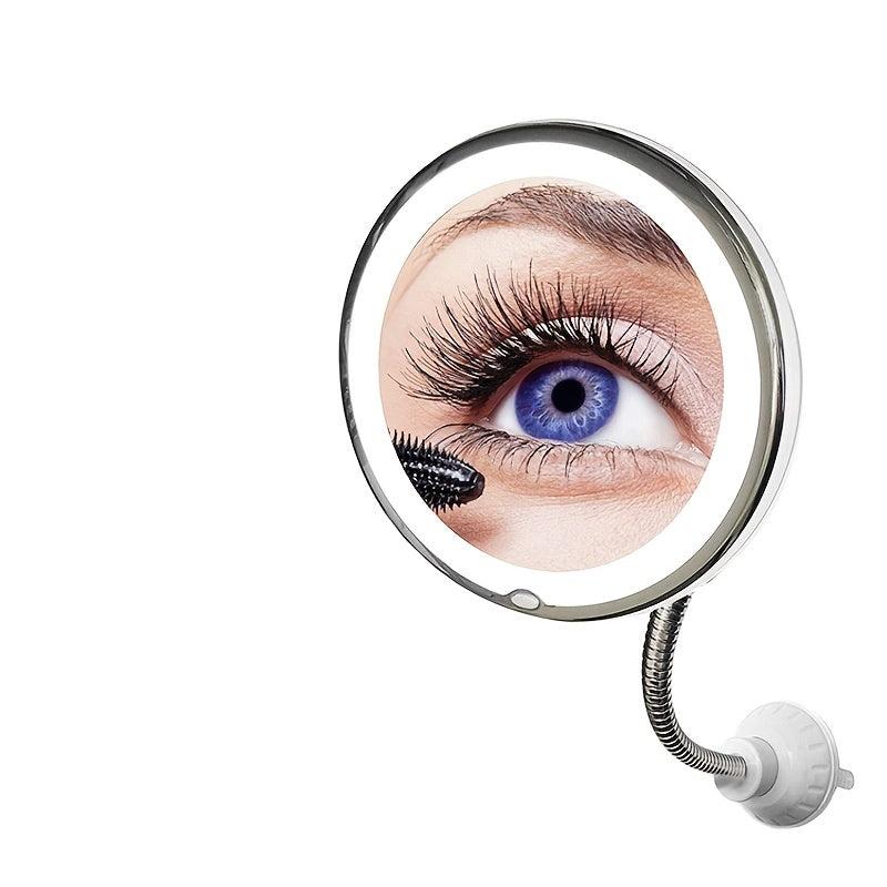 10X LED Vanity Mirror with Light Flexible Magnifying Makeup Mirror
