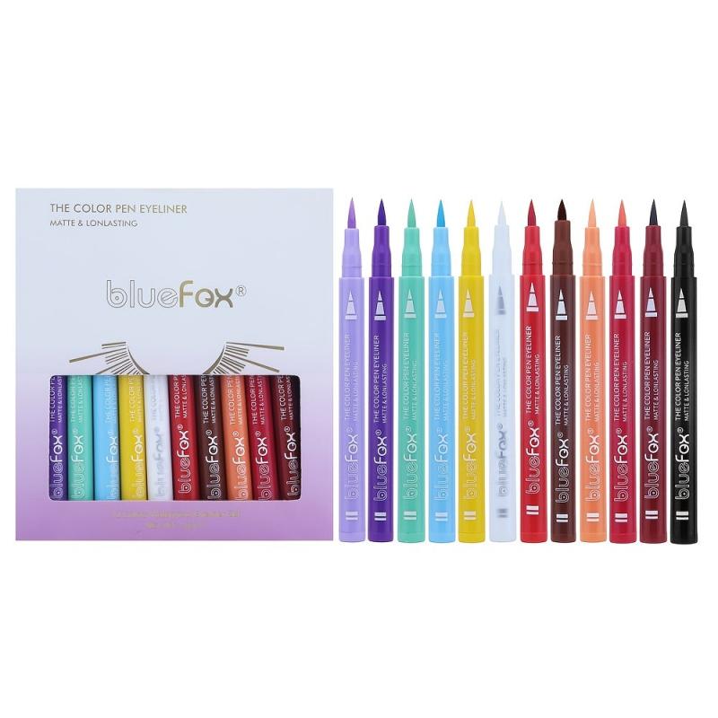 Body Paint Pen 12pcs Set Halloween Makeup Queue Pigment Pen Eyeliner