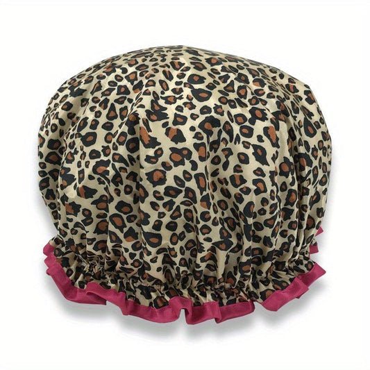 Double Layers Waterproof Spa Shower Caps for Women