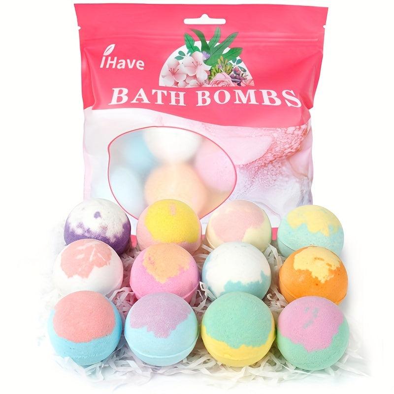 12 Pure Scents Bath Bombs Ideal Spa & Birthday Relaxation for Women
