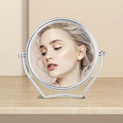 Portable Round Travel Mirror 1X/10X Magnification Handle 360 Swivel Men Women