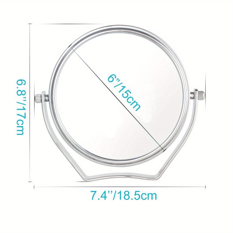 Portable Round Travel Mirror 1X/10X Magnification Handle 360 Swivel Men Women