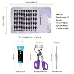 10 Rows Cluster Lashes Sunflower Wheat False Eyelashes