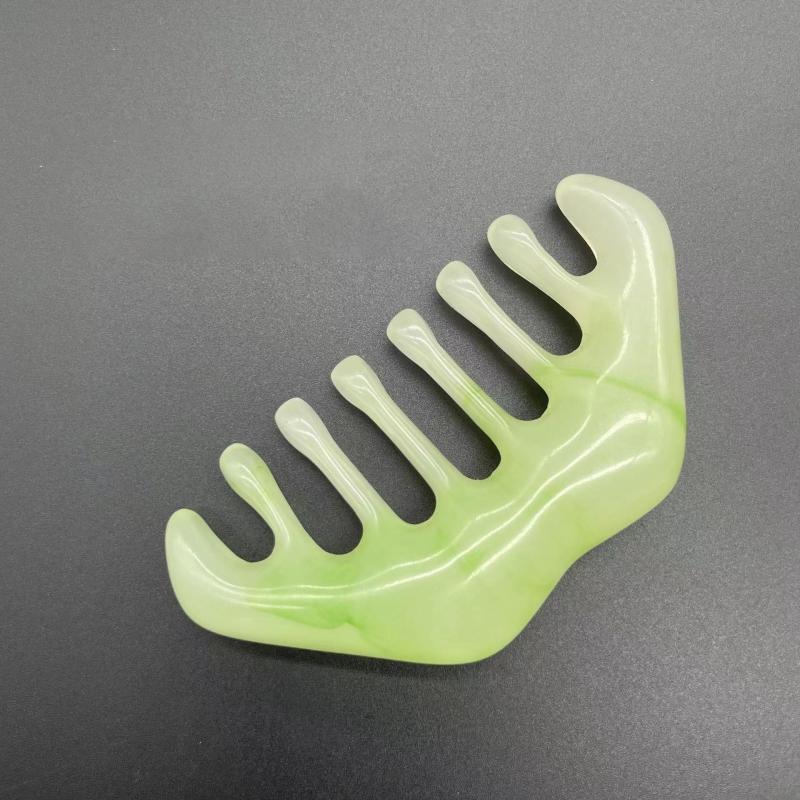 Resin Massage Comb Guasha Scraping Scalp Comb Handheld Head Massage Tool