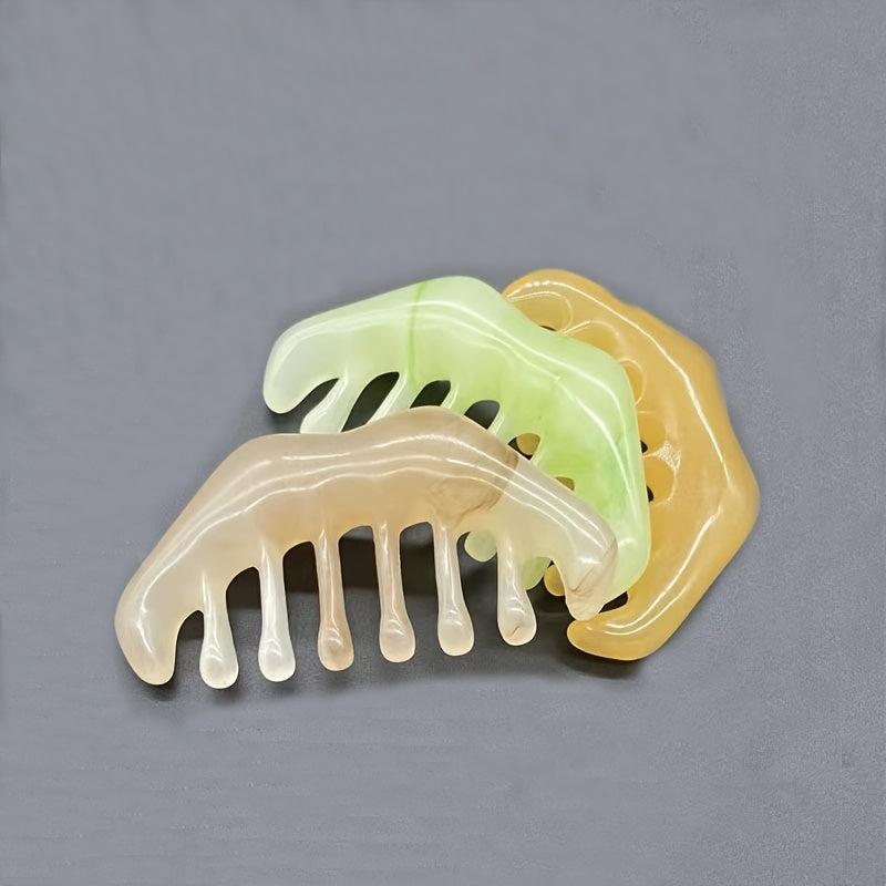 Resin Massage Comb Guasha Scraping Scalp Comb Handheld Head Massage Tool