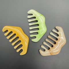 Resin Massage Comb Guasha Scraping Scalp Comb Handheld Head Massage Tool