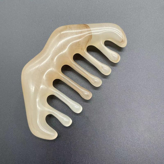 Resin Massage Comb Guasha Scraping Scalp Comb Handheld Head Massage Tool
