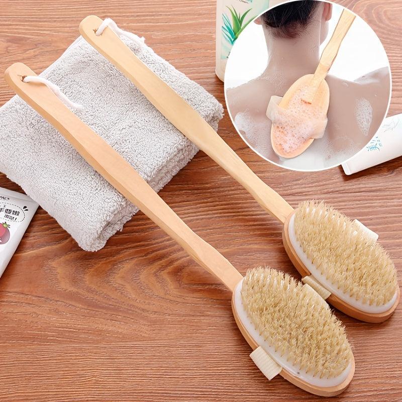 Detachable Long Handle Body Rubbing Shower Brush - Exfoliating Tool