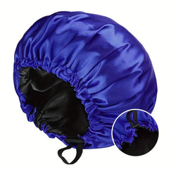 Adjustable Silk Bonnet for Curly Hair - Large Satin Lined Sleep Cap