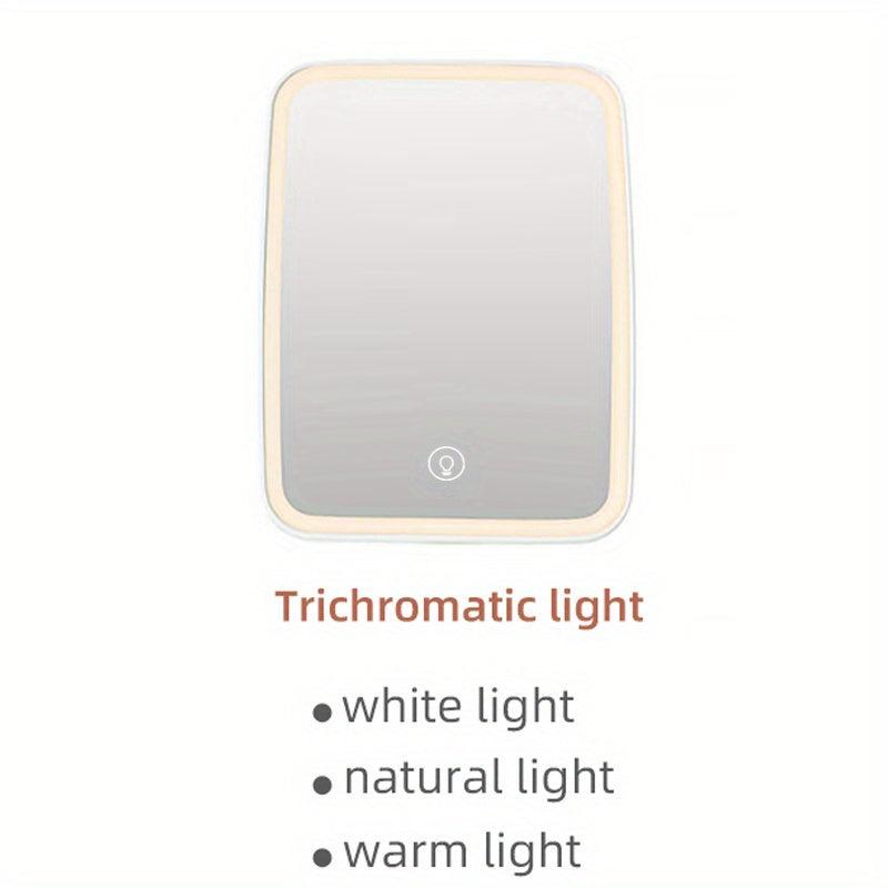 Portable LED Makeup Mirror with Touch Screen Dimming