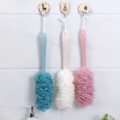 Long Handle Back Loofah Shower Brush - Exfoliating Body Scrubber