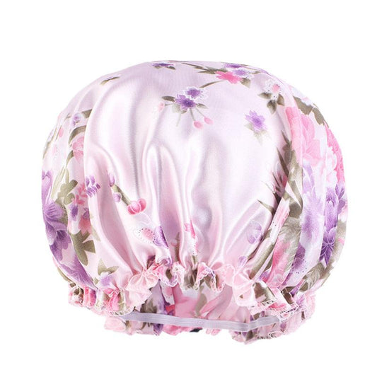 Floral Pattern Hair Bonnet Satin Bonnet For Sleeping