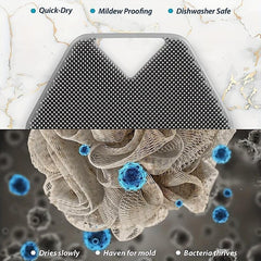Silicone Bath Brush Scrubbing Towel