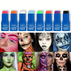 Neon Face Painting Safety Makeup for Halloween