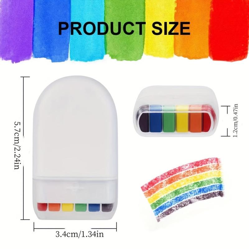 6 Colors Rainbow Face Paint Stick Long Lasting Skin Friendly Body Tattoo Pen