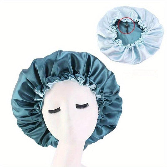 Double Layer Shower Cap Reusable Bath Caps Women Long Hair Shower Hat