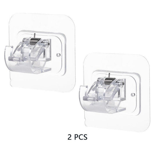 10pcs Adhesive Curtain Rod Brackets No Drilling Hooks for Bathroom Kitchen