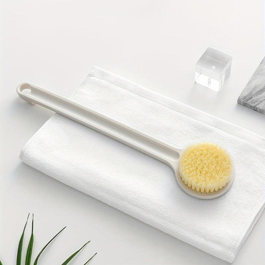 Soft Flower Ball Body Brush with Long Handle for Relaxing Back Rubs