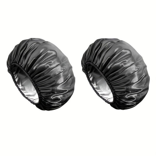 4pcs Double Layer Shower Caps Adjustable Waterproof Bath Caps