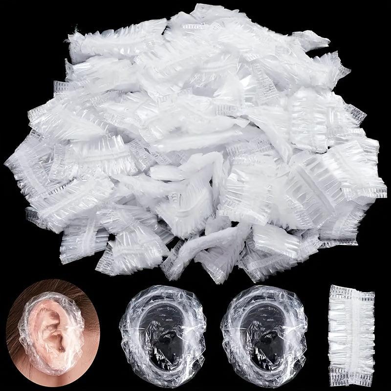 Waterproof Ear Covers Clear Disposable Ear Protectors For Shower Hair Dying
