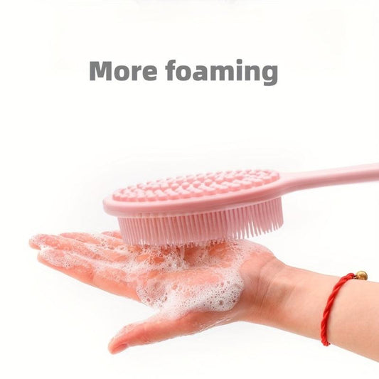 Long Handle Silicone Body Brush for Exfoliating and Cleaning