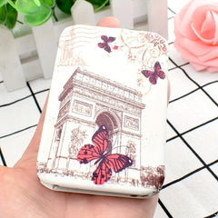 Compact Makeup Mirror Travel Portable PU Vanity Mirror Double Side Beauty Mirror