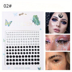 3D Glitter Rhinestone Stickers Y2k Face Eyes Nail Self Adhesive Acrylic Shine