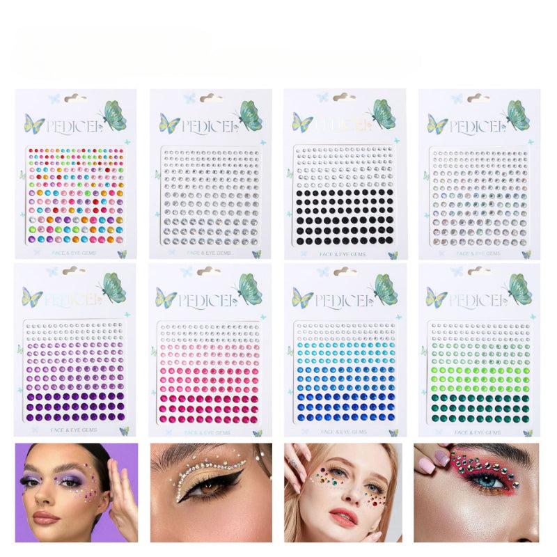 3D Glitter Rhinestone Stickers Y2k Face Eyes Nail Self Adhesive Acrylic Shine