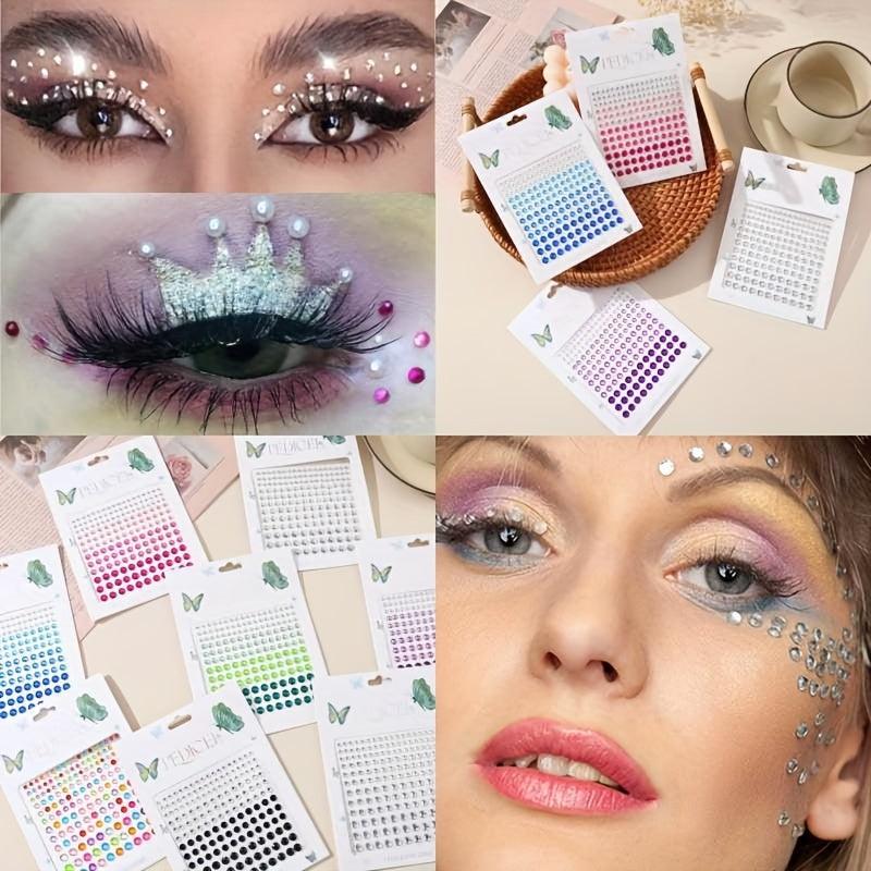 3D Glitter Rhinestone Stickers Y2k Face Eyes Nail Self Adhesive Acrylic Shine